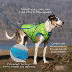 Kurgo Loft Dog Jacket - Reversible Cozy Coat for Outdoor Adventures - Water Resistant - Athletic Fit - Machine Washable Fabric - Reflective Dog Gear - X-Small - Ink Blue