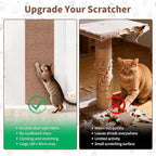 71" X 15.8" Thickened Cat Wall Climbing Carpet, Extra Large Cat Wall Scratcher Mat Imitation Sisal Wall Mounted Cat Scratcher with 16 pcs Fixed Nails for Indoor Furniture Couch Sofa Protection(Coffee)