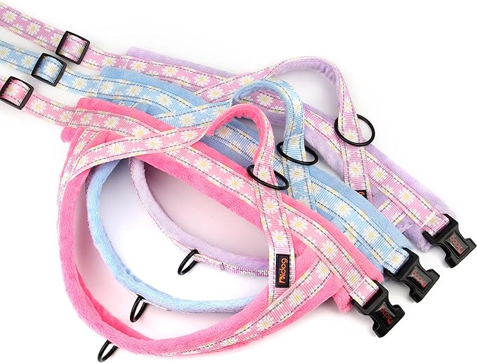 Didog No Pull Dog Harness with Soft Padded, Easy Walk Dog Harness with Quick Release Buckle, Adjustable & Reflective Pet Harness with Soft Padded for Small Medium Dogs (S:Chest 19-22", Purple)