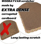 Primrose Yellow Cat Scratch Pad, Stylish Boho Lace with Pearl Large Cardboard Cat Scratcher, Cat Scratchers for Indoor Cats, Durable Cat Scratching Board, Horizontal Scratch Pad for Cats