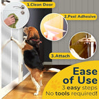 PROTECTO Cat & Dog Scratch Door Protector w/Utility Knife - 2Pack 60x8 Clear Wall Protector for Pet Scratching - Sticky and Self-Adhesive Deterrent Vinyl Surface - Easy Customization & Installation