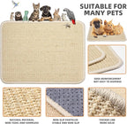 2 Pieces Rabbit Scratcher Mat, Natural Sisal Cat Bunny Rabbit Scratching Pad, Rabbit Animal Scratch Pad Rug for Indoor Horizontal Cat Floor Scratching Mats Rug, Furniture Protector (Beige)
