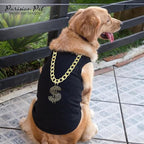 Parisian Pet Dog Shirt – 100% Cotton Shirts for Small Dogs – Black Sleeveless Puppy Clothes – Lightweight and Breathable Pet Apparel – Cool and Stylish Dog Clothes - Stretchy T Shirts for Dogs