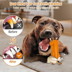 Dog Toy for Aggressive Chewers – Dog Chew Toy for Small&Medium & Large Dogs, Tough Dog Toy for Boredom & Anxiety Relief（Orange）