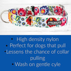 Lucky Love Dog Wide Martingale Dog Collar - No-Slip, Durable, & Soft Webbing 1.5 inch Martingale Collar for Dogs Male and Female - Ideal for Training & Walking - Ladybird, Medium