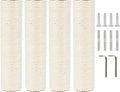 4 Pcs 2.9in 7.4cm Diameter Cat Tree Scratching Post Replacement Sisal Pole (M8, 11.8in/30cm)