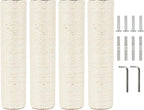 4 Pcs 2.9in 7.4cm Diameter Cat Tree Scratching Post Replacement Sisal Pole (M8, 11.8in/30cm)