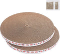 Round Cat Scratcher Pad 10 inch Diameter 3/5 inch Thickness Scratch Replacement Refill Scratching Board Cat scratchers for Indoor Cats (2 Pc)