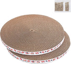 Round Cat Scratcher Pad 10 inch Diameter 3/5 inch Thickness Scratch Replacement Refill Scratching Board Cat scratchers for Indoor Cats (2 Pc)
