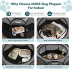 Dog Cat Playpen, Portable Puppy Pet Crate Indoor for Small Dogs Cats Rabbits, Foldable Dog Cage Enclosure for Outdoor, Pop Up Dogs Tent Kennel with Carrying Case, Dark Grey