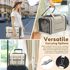 Cat Carrier Soft Airline Approved - Small Dog Travel Carrier Bag for Pets Up to 15Lbs, Breathable & Comfortable Pet Carrier for Cats & Small Dogs, TSA Approved for Airplane, Car, Camping, Vet Visits