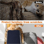Cat Scratch Furniture Protector - 40" x 17" Trimmable Self-Adhesive Cats Claws Scratch Pads, DIY Cat Climbing Couch Protector for Scratch Post Cat Tree Replacement Indoor (Dark Blue)