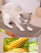 Wavy cat Scratch Board, Made eco-Friendly Corrugated Paper, pet cat Toy, Indoor cat Scratch pad, usable on Both Sides (4pcs)