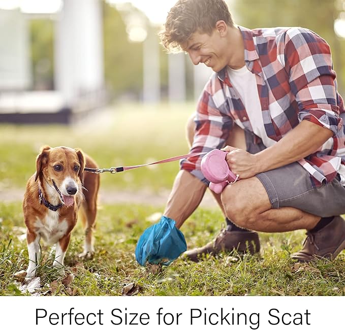 Home Compostable Dog Poop Bags with Handles, Extra Thick Leak-Proof Dog Waste Bags, Unscented & Eco-Friendly, 9 x 13 inch (16 inch w/Handles), 84 Count