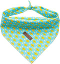 Elegant little tail Easter Dog Bandana, Chicken Eggs 1PC Washable Dog Scarf Female or Male Square Bib Kerchief Scarf Adjustable Pet Bandana for Medium Large Dogs