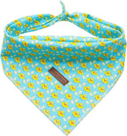 Elegant little tail Easter Dog Bandana, Chicken Eggs 1PC Washable Dog Scarf Female or Male Square Bib Kerchief Scarf Adjustable Pet Bandana for Medium Large Dogs