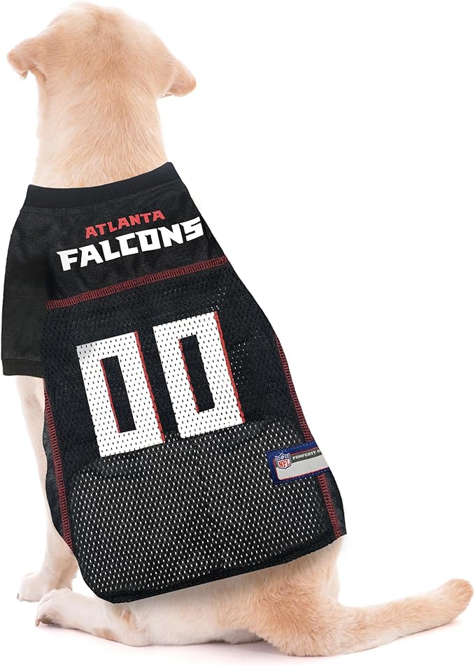 Pets First NFL Atlanta Falcons Dog Jersey, Size Large, Football Shirt Costume for Pet, Dog Sports T-Shirt, NFL Team Clothing for Cats, Licensed Pet Apparel Available in 7 Sizes and 32 Teams