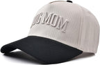 Dog Mom Hat- 3D Embroidered Puppy Mama Hat Adjustable Cotton Baseball Caps for Dog Lovers