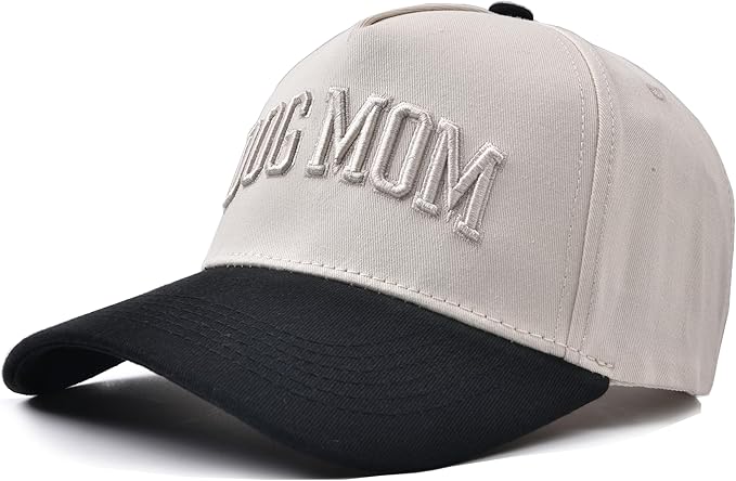 Dog Mom Hat- 3D Embroidered Puppy Mama Hat Adjustable Cotton Baseball Caps for Dog Lovers