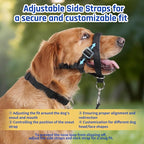 BARKLESS Dog Training Head Collar for Pulling, No Pull Head Halter with Adjustable Safety Strap, Anti-Pull Soft Padded Muzzle Leash for Walking Training Leash Reactive Medium Dogs