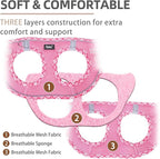 PUPTECK Dog Harness and Leash Set for Small Medium Dogs No Pull Step-in Soft Mesh Puppy Cat Vest Harnesses Reflective at Night, Upgraded New Pink L