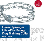 Herm Sprenger - Ultra-Plus Prong Dog Training Collar with Latch - Chrome - 3.0 mm x 18" Neck Size; 22" Chain Length
