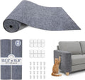 157.5" x 15.8" Cat Scratch Furniture Protector, Self-Adhesive Couch Protector from Cat Claws, Cats Scratching Mat for Couch, Sofa, Wall & Door, DIY Cat Scratch Pads Replacement, 2 Pack (Light Grey)