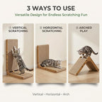 L Shaped Cat Scratcher for Indoor Cats, Cat Scratching, Cat Scratch Pad, 26.8 Inches Tall Scratching Post with Sturdy Base, Durable Cat Scratch Pad for Kittens & Adults, Furniture Protector