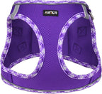 AMTOR Small Dog Harness with Leash Set, No Escape Easy Walk Puppy Harnesses for Training Walking, Step-in Reflective Soft Dogs Vest for XS S Medium Extra-Small Large Sized Dog(Purple,M)