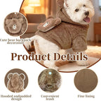 Windproof Small Dog Jacket Clothes for 6 to 9 lbs - Warm Dog Jackets for Small Dogs Coat Hooded Fleece Dogs Coat Suitable for Cold Weather