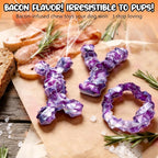 3 Pack Dog Chew Toys for Aggressive Chewers,Indestructible Dog Toy for Medium Large Dogs, Durable Chew Toys to Keep Dogs Busy,Super Chewer with Tough Nylon, Reduce Boredom & Anxiety（Bacon Flavored）