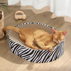 Oval Cat Scratcher Bed, 2-in-1 Cat Scratching Board, Natural Corrugated Cardboard Scratch Pad Lounge, Sealed Base Traps Debris,No Assembly Kitty Furniture,Stylish Colors Blends Any Home Decor