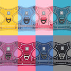 Pawaii No Pull Dog Harness with Pet ID Tag,Reflective Strips No Choke Front O Ring Breathable Mesh Adjustable Soft Padded Pet Vest with Easy Control Handle for Large Dogs