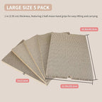 Large Cat Scratcher Pad with Box, Reversible Corrugated Cardboard Scratch Pad, Kitten Scratching Board with Catnip, Durable Recycle Scratching Pads, 5 Pack, L