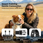 2-in-1 Dog Shock Collar with Remote Control and Automatic Bark Mode - Electric Training Smart Anti Barking Collars for Small Medium Large Dogs E-Collar (5-150Lbs) Waterproof