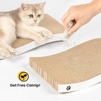 Cat Scratcher, Durable Scratch Pad, Corrugated Cardboard Scratching Board for Indoor Cats, Heavy Duty, Double-Sided Usability, Recyclable, with Catnip, Medium, 1 Pack