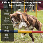 PaiPaitek Vibrating Dog Collar No Shock - 3300ft Dog Training Collar with Remote for 10-120lbs Small Medium Large with Beep, Vibration, Ultrasonic Modes, Security Lock & No Prongs