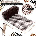 Zopeal 6.5ft Cat Repellent Mat with 8 Ground Stakes 8 Zip Ties, Spikes Deterrent Mat Keep Dog Off Couch for Indoor Outdoor Keep Pet Off Yard Garden, 79 x 12 Inch/1 Roll