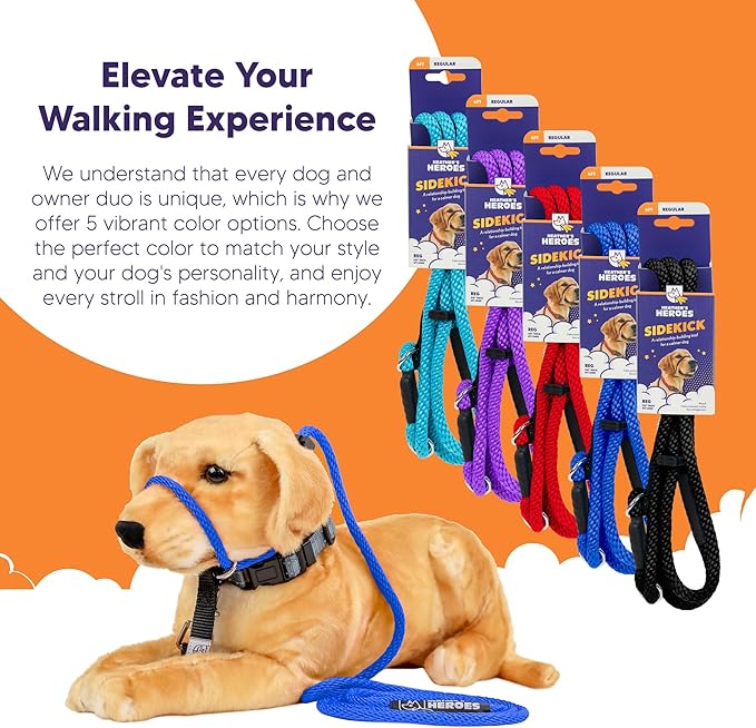 Heather's Heroes The Sidekick No-Pull Leash Blue