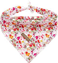 Elegant Little Tail Reversible Washable Cotton Dog Bandana - 1PC Triangle Kerchief Bib Scarf for Small, Medium & Large Dogs