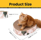Cat Scratcher Cardboard,2 in 1 Oval Cat Scratch Pad Bowl for Indoor Kitty Grinding Claw,Round Kittens Scratching Board Corrugated Lounge Pet Beds&Furniture Protector for Couch&Carpets&Sofas