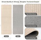 FHTONGE 39.4x15.8 Thickened Cat Wall Climbing Carpet with 16 Fixed Nails, Extra Large Tall Cat Scratch Pad for Wall, Wall Mounted Climbing Cat Scratcher for Furniture Couch Sofa Protector(Oat Color)