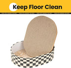 Cat Scratcher Box with 4 Cat Scratching Board Reversible Scratch Pad, Heavy Duty Corrugated Cardboard Pet Bed Lounger Kitty Scratchers for Indoor, Protects Furniture,Kittens Gifts-Large