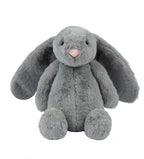 Best Pet Supplies Interactive Squeaky Dog Chew Toy, Ideal Dog Toys for Chewers, Small, Medium & Large Dogs, and Fetch Lovers - Bunny (Gray), Large