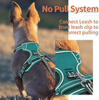 HEELE Dog Harness for Small Dogs No Pull Dog Vest Harness for Small Dog with Soft Padded Handle Reflective for Outdoor Training, Grass Green, S