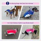 FUAMEY Dog Coat for Medium Dogs,Waterproof Dog Winter Jacket with Harness Built in Puppy Cold Weather Coats Reflective Pet Vest with Zipper Warm Fleece Dogs Snowsuit Windproof M