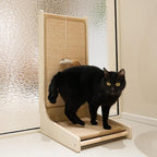 PETKARAY Cat Scratcher, Sisal Cat Scratch Pad, L Shape Scratching Board for Indoor Kitty, Floor Mounted Scratcher with Mouse Toy Catnip