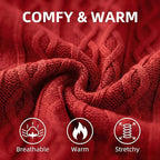 Cable Knitwear Valentines Dog Sweater, Warm Clothes for Chihuahua, Bulldog, Dachshund, Pug, Yorkie,Dog Outfits for Small Dogs Medium Dogs (Red XS)