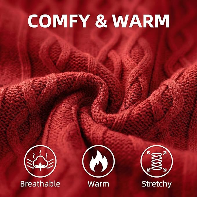 Cable Knitwear Valentines Dog Sweater, Warm Clothes for Chihuahua, Bulldog, Dachshund, Pug, Yorkie,Dog Outfits for Small Dogs Medium Dogs (Red XS)
