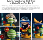 35 Inch Starry Sky Cat Tree Tower | Multi-Layer Cats Furniture with Space Capsule